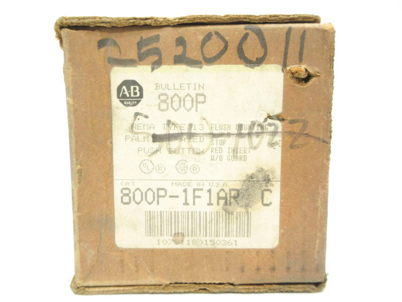 ALLEN BRADLEY 800P-1F1AR SER. C 600V (BR/WH) NSMP