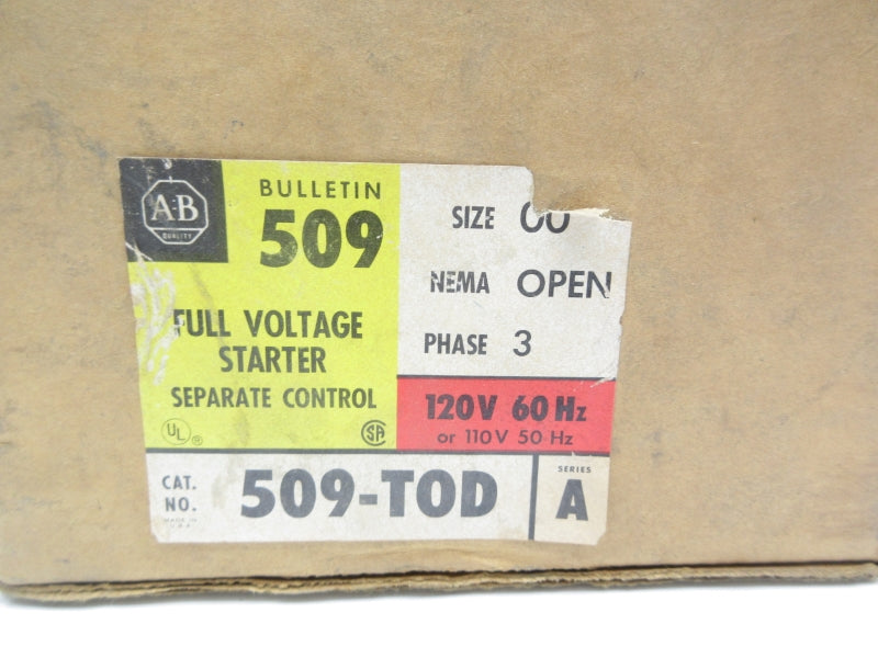 ALLEN BRADLEY 509-TOD SER. A 120V (BR/YL) NSMP