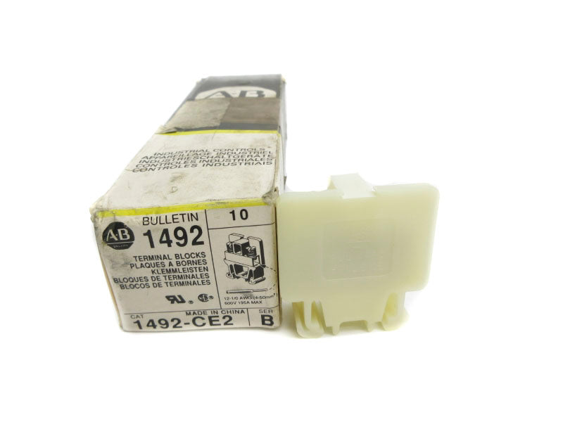 ALLEN BRADLEY 1492-CE2 SER. B (PKG OF 10) (BK/YL) NSMP