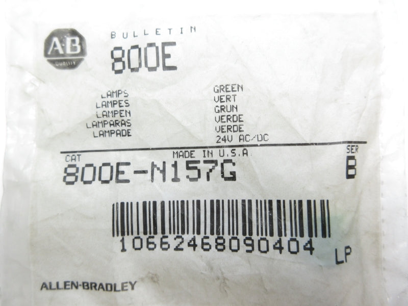 ALLEN BRADLEY 800E-N157G SER. B 24VAC/VDC NSMP