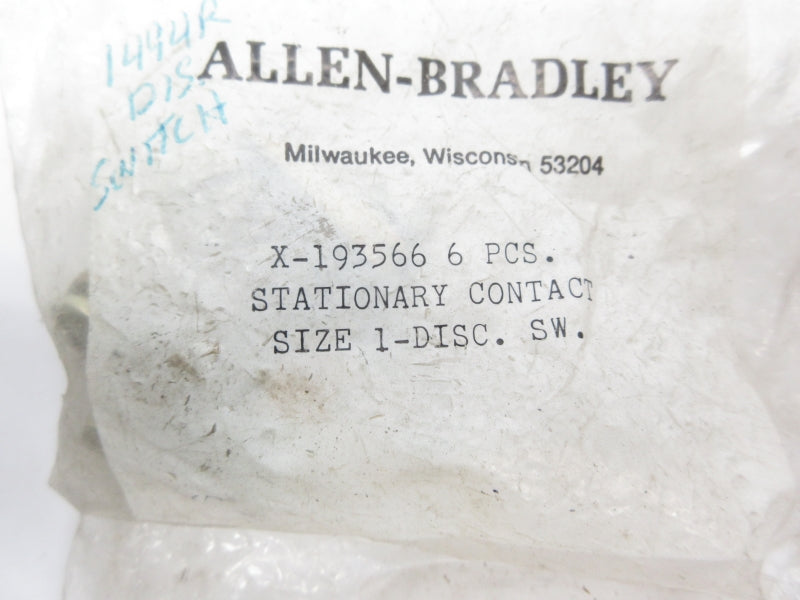 ALLEN BRADLEY X-193566 (PKG OF 6) NSMP