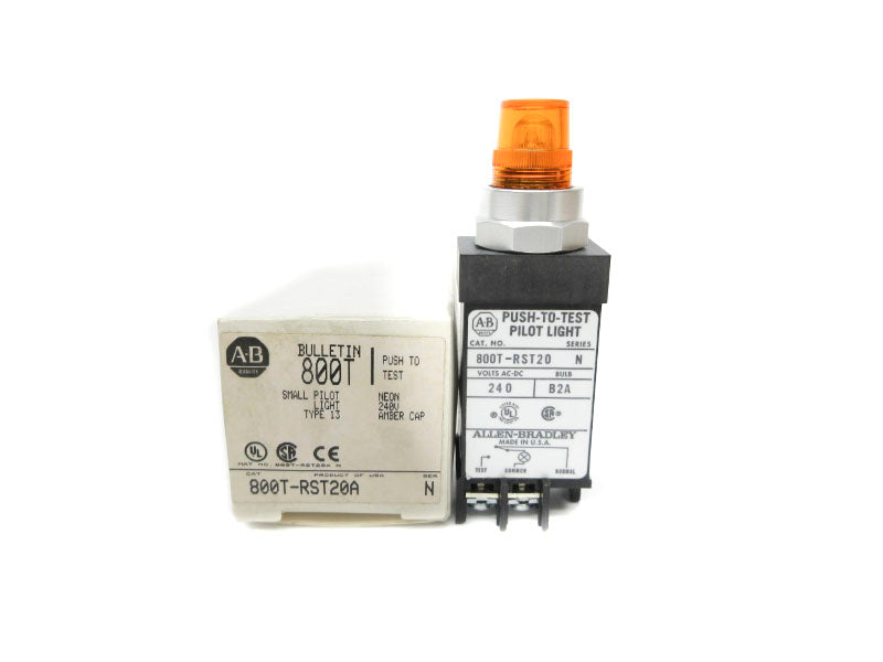 ALLEN BRADLEY 800T-RST20A SER. N 240VDC (WH) NSMP