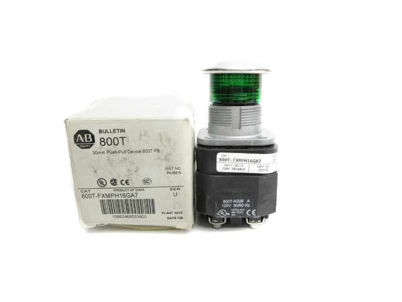 ALLEN BRADLEY 800T-FXMPH16GA7 SER. U 120V (WH) NSMP