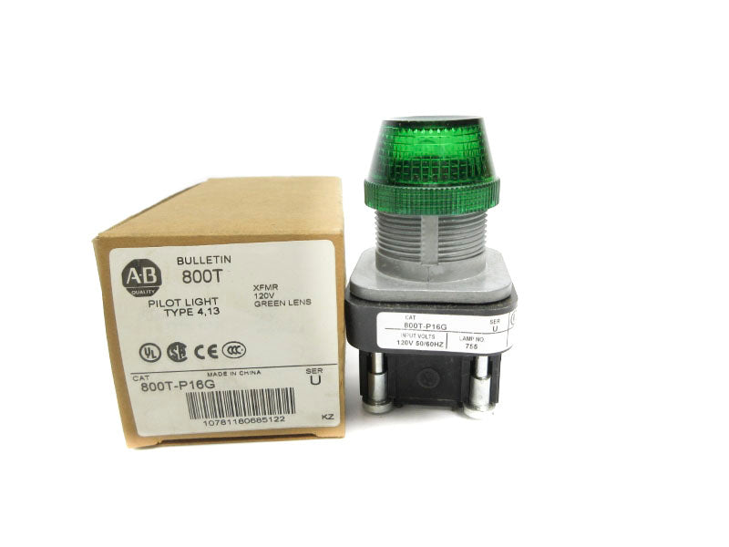 ALLEN BRADLEY 800T-P16G SER. U 120V (BR/WH) NSMP