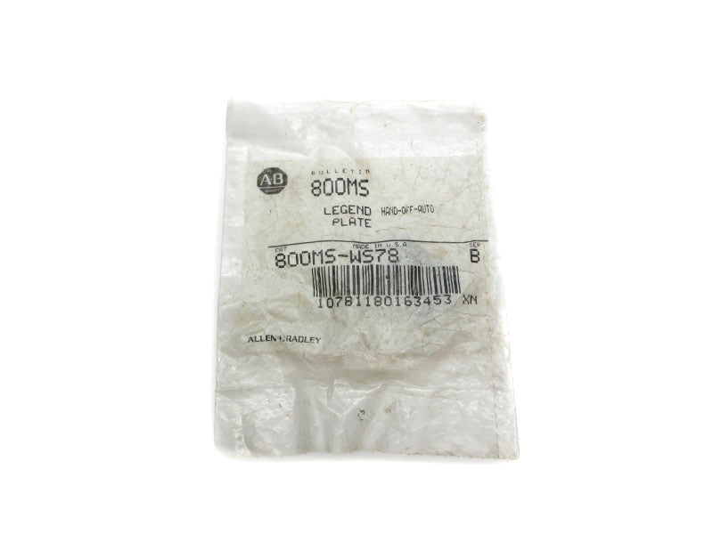 ALLEN BRADLEY 800MS-WS78 SER. B NSMP