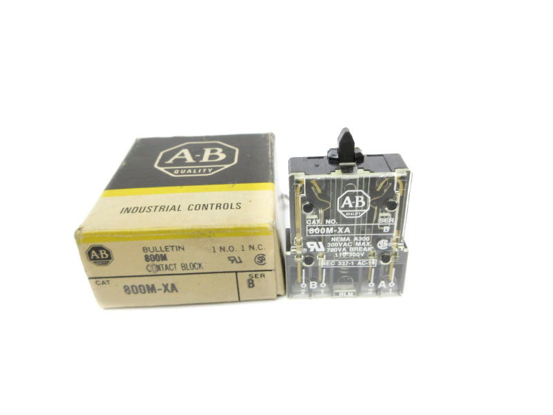 ALLEN BRADLEY 800M-XA SER. B 300VAC (BK/YL) NSMP