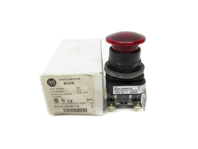 ALLEN BRADLEY 800H-QRMH10R SER. F 120VAC (WH) NSMP