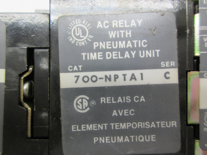 ALLEN BRADLEY 700-NPTA1 SER. C 110/120V NSNP