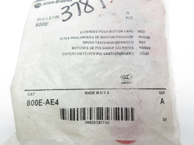 ALLEN BRADLEY 800E-AE4 SER. A (PKG OF 10) NSMP