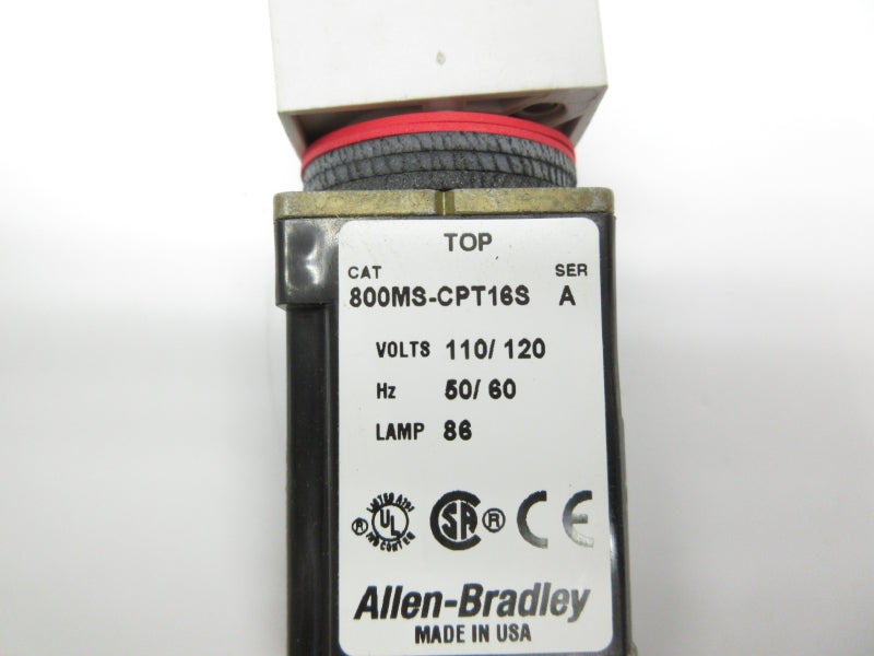 ALLEN BRADLEY 800MS-CPT16S SER. A 110/120V NSNP