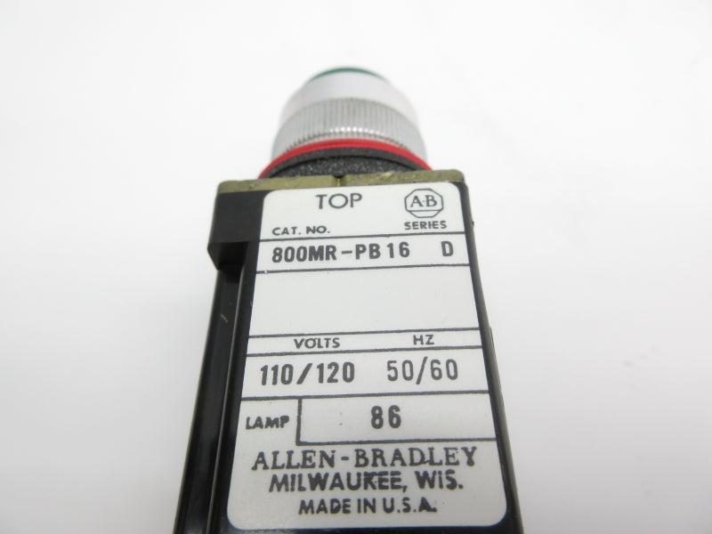 ALLEN BRADLEY 800MR-PB16G SER. D 110/120V NSNP