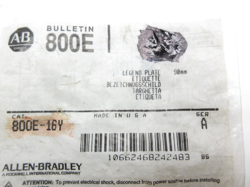 ALLEN BRADLEY 800E-16Y SER. A NSMP