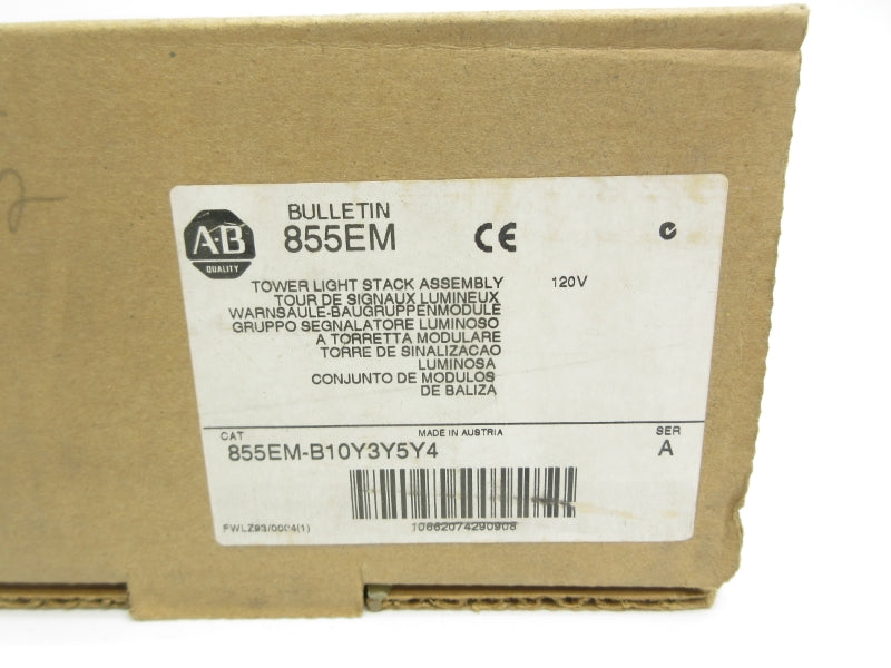 ALLEN BRADLEY 855EM-B10Y3Y5Y4 SER. A 120V (BR/WH) NSMP