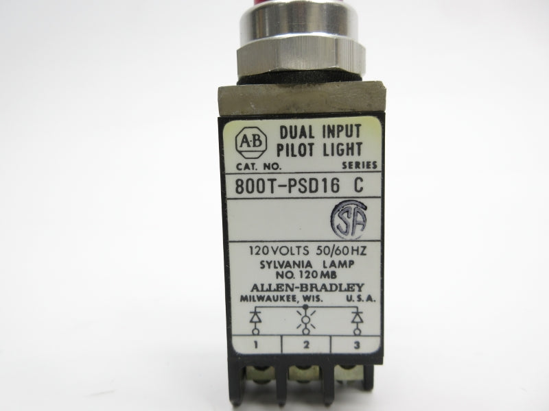 ALLEN BRADLEY 800T-PSD16R SER. C 120V NSNP
