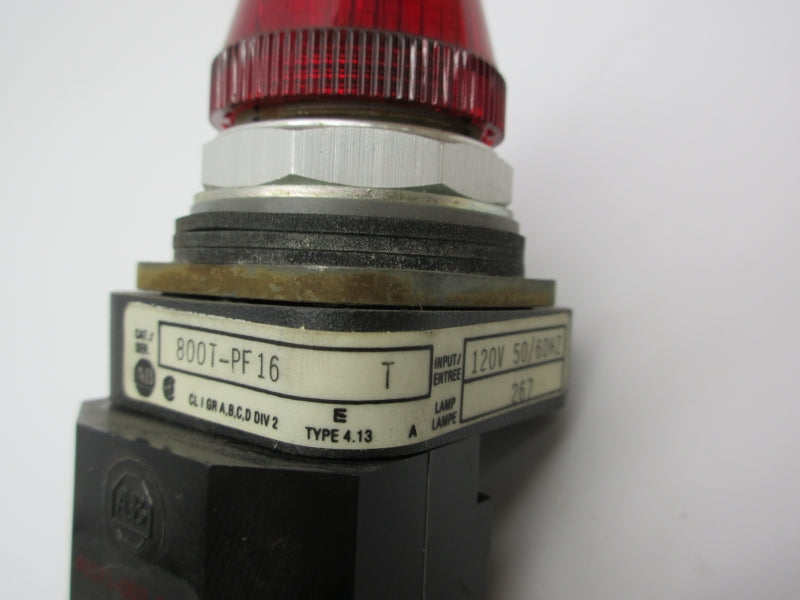 ALLEN BRADLEY 800T-PF16R SER. T 120V NSNP