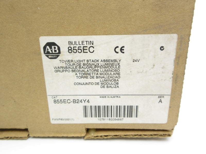 ALLEN BRADLEY 855EC-B24Y4 SER. A 24V (BR/WH) NSMP