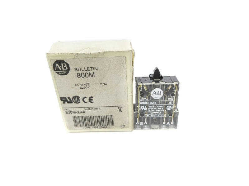 ALLEN BRADLEY 800M-XA4 SER. B 300VAC (WH) NSMP