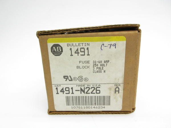 ALLEN BRADLEY 1491-N226 SER. A 250V 31-60A (BR/YL) NSMP