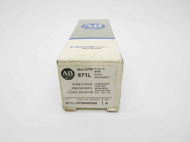 ALLEN BRADLEY 871L-XPB40Q40 SER. A 10-30VDC (GY/BL) NSMP