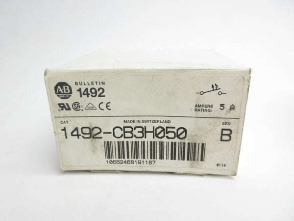 ALLEN BRADLEY 1492-CB3H050 SER. B 480V 5A (WH) NSMP