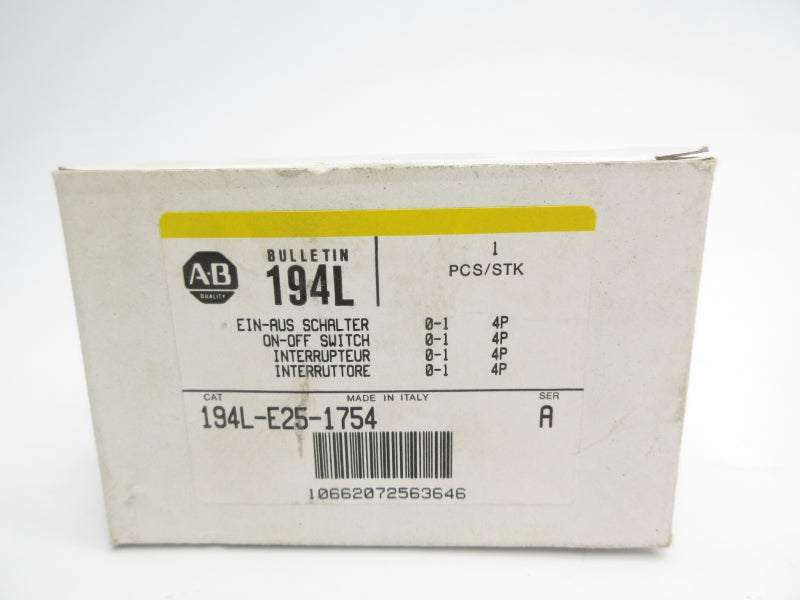 INDUSTRIAL SPARE PART 194L-E25-1754 SER. A (WH/YL) NSMP
