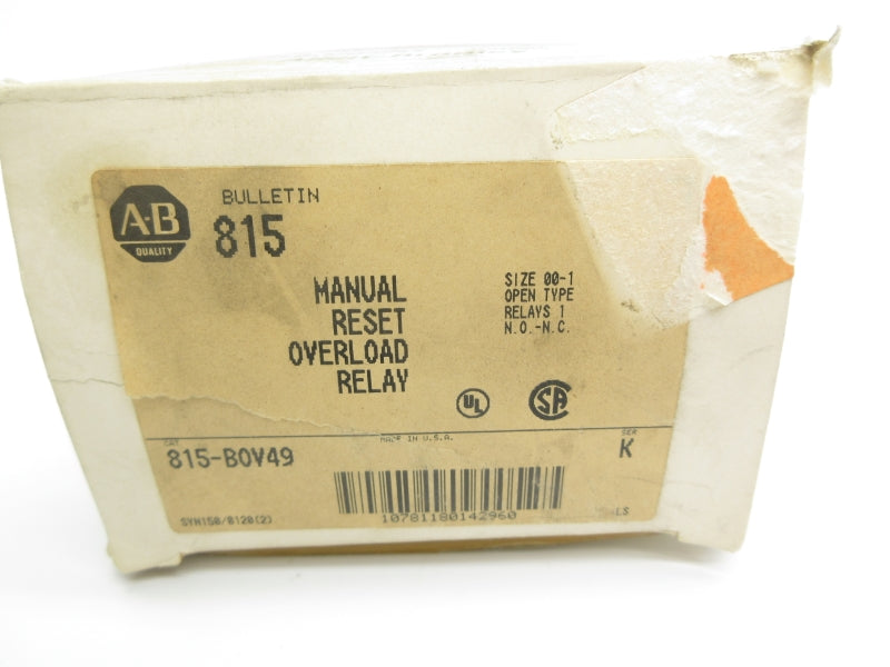 ALLEN BRADLEY 815-BOV49 SER. K (GY/BL) NSMP