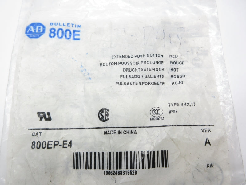 ALLEN BRADLEY 800EP-E4 SER. A NSMP