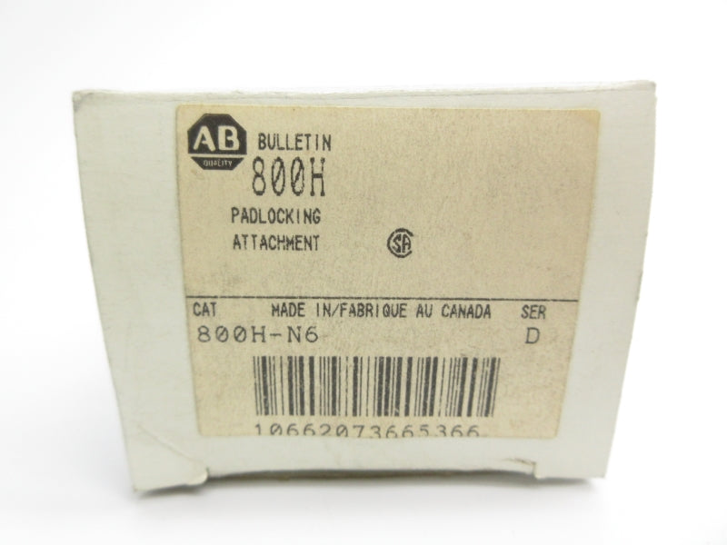 ALLEN BRADLEY 800H-N6 SER. D (WH) NSMP