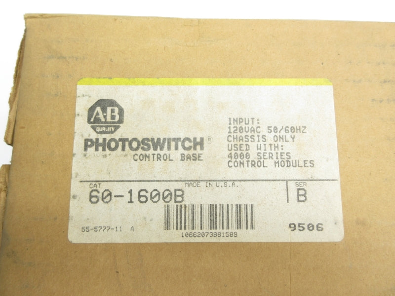 ALLEN BRADLEY 60-1600B SER. B 120VAC (BR/YL) NSMP