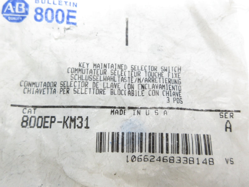 ALLEN BRADLEY 800EP-KM31 SER. A NSMP