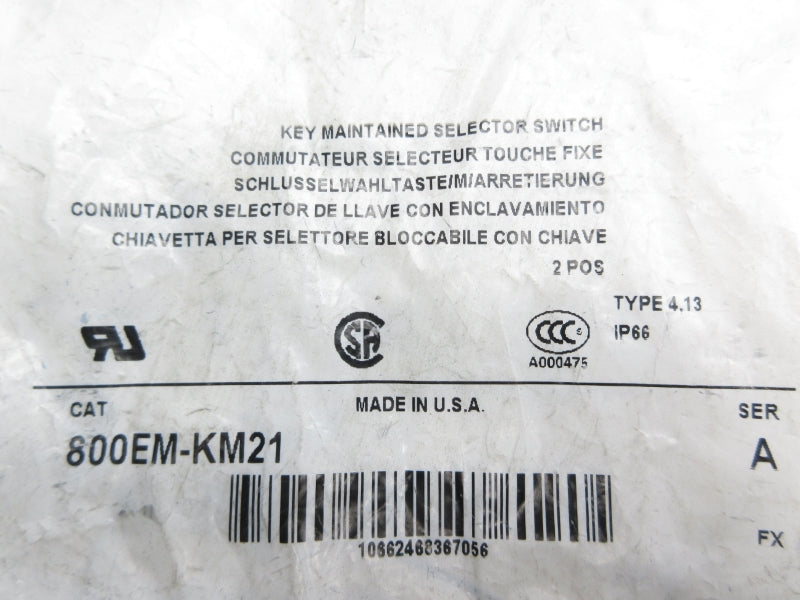 ALLEN BRADLEY 800EM-KM21 SER. A NSMP