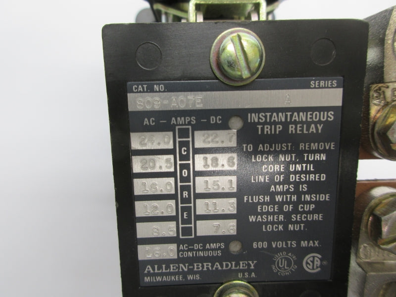 ALLEN BRADLEY 809-A07E SER. A 600V 16A NSNP