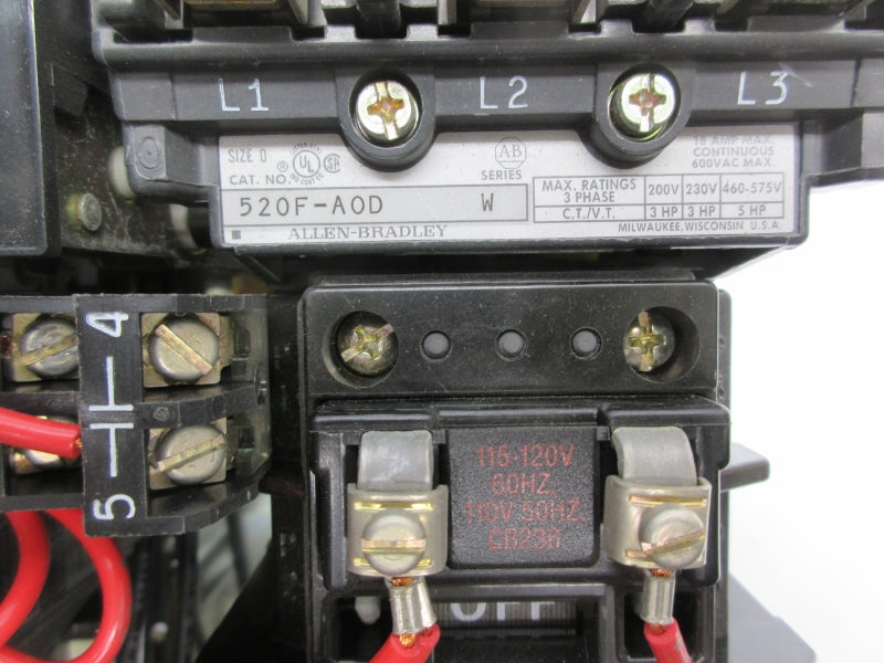 ALLEN BRADLEY 520F-AOD SER. W 110/115-120V 18A NSNP