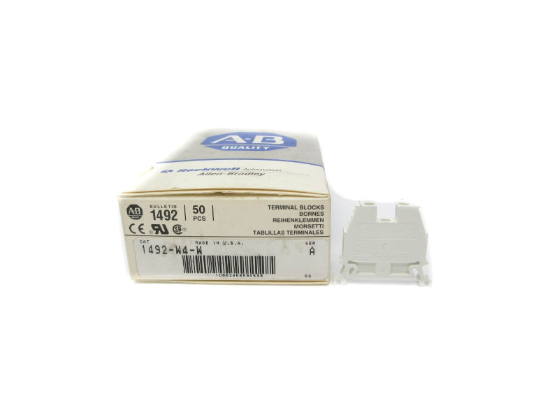 ALLEN BRADLEY 1492-W4-W SER. A 600V (PKG OF 50) (GY/BL) NSMP