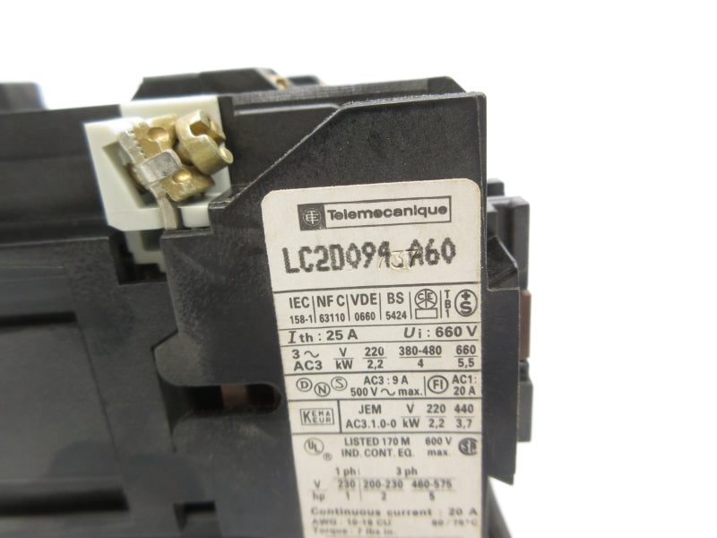 TELEMECANIQUE LC2D094-A60 110/120V 25A NSNP
