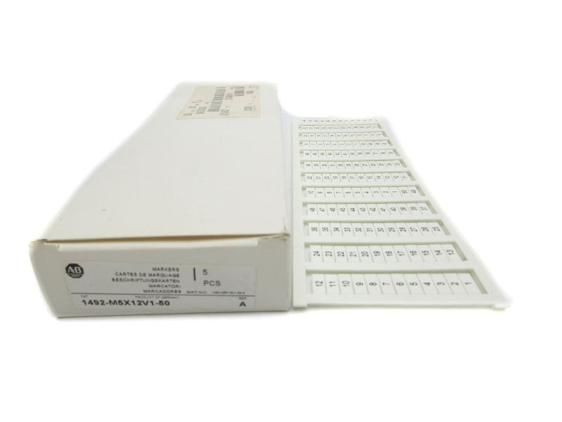 ALLEN BRADLEY 1492-M5X12V1-50 SER. A (PKG OF 5) (WH) NSMP