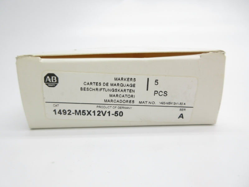 ALLEN BRADLEY 1492-M5X12V1-50 SER. A (PKG OF 5) (WH) NSMP