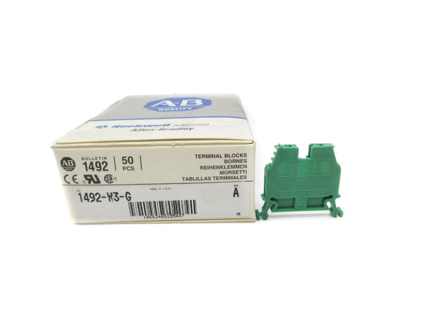 ALLEN BRADLEY 1492-W3-G SER. A 600V (PKG OF 50) (GY/BL) NSMP-OEM