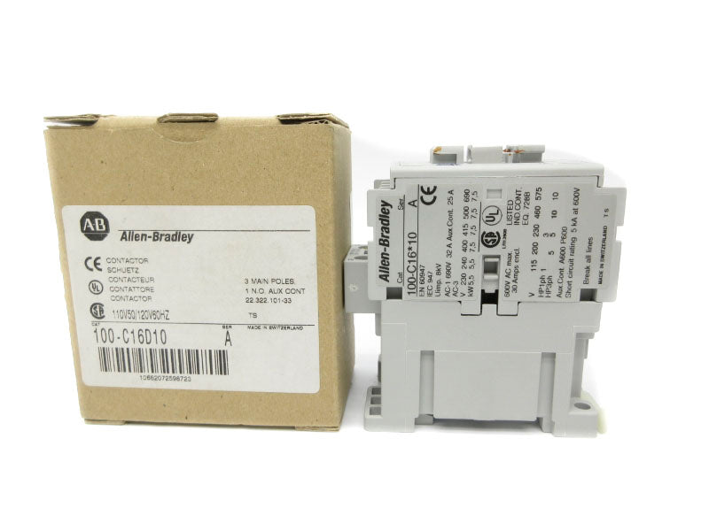 ALLEN BRADLEY 100-C16D10 SER. A 110/120V 32A (BR/WH) NSMP-OEM