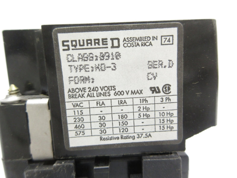 SQUARE D 8910KO3 SER. D 120V NSNP-OEM