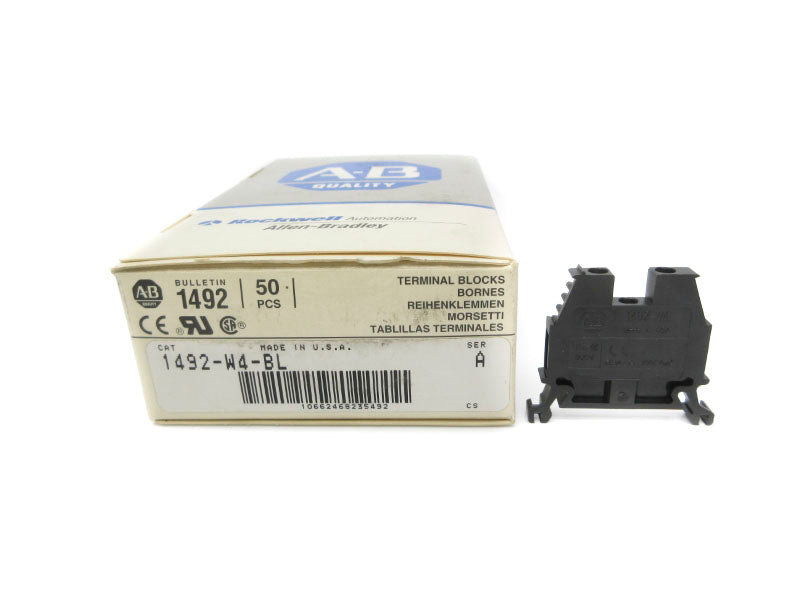 ALLEN BRADLEY 1492-W4-BL SER. A 600V (PKG OF 50) (GY/BL) NSMP