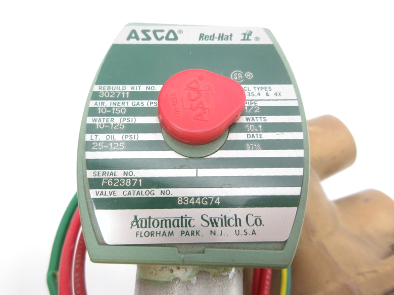 ASCO 8344G74 110/120V 10-125PSI 1/2" NSNP