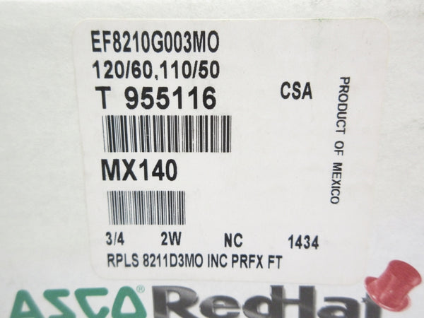 ASCO EF8210G003MO 110/120V 5-150PSI 3/4" NSMP