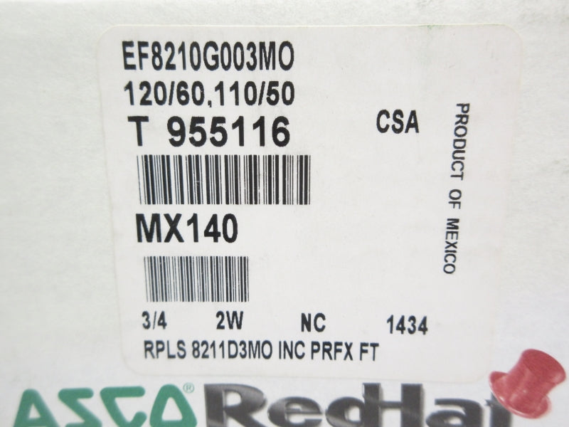 ASCO EF8210G003MO 110/120V 5-150PSI 3/4" NSMP