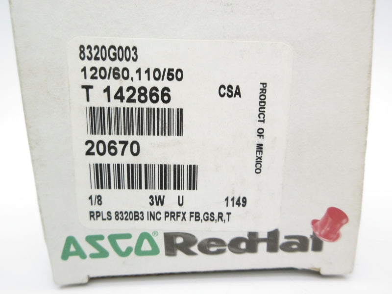 ASCO 8320G003 110/120V 30PSI 1/8" NSMP