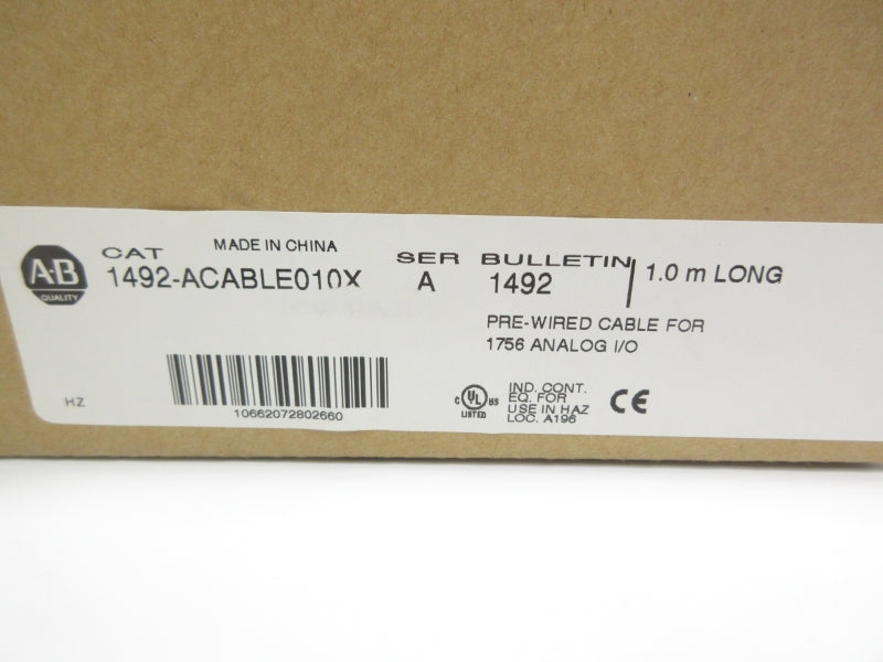 ALLEN BRADLEY 1492-ACABLE010X SER. A (BR/WH) NSMP