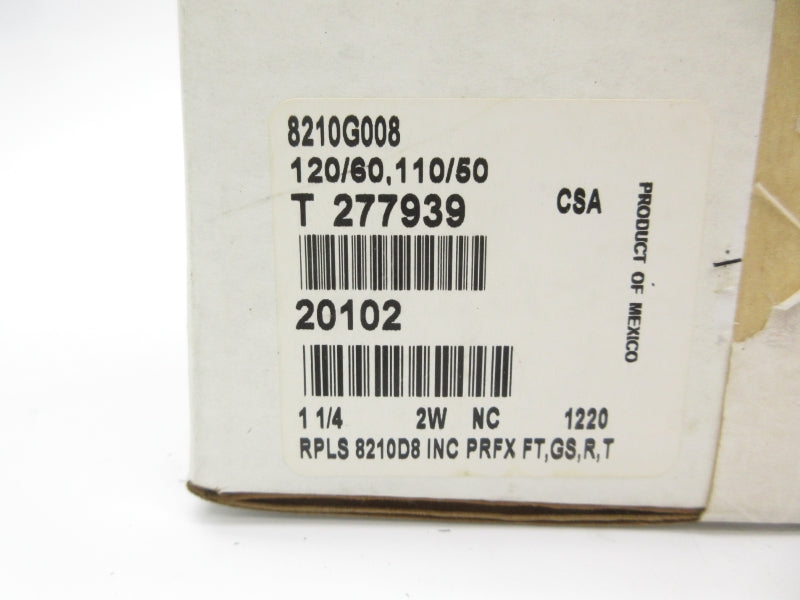 ASCO 8210G008 110/120V 1-1/4" NSFS