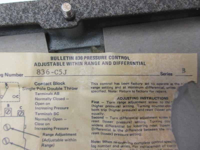 ALLEN BRADLEY 836-C5J SER. B NSNP