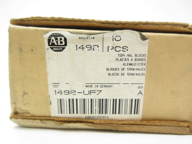 ALLEN BRADLEY 1492-UF7 SER. A (PKG OF 10) (BR/WH) NSMP