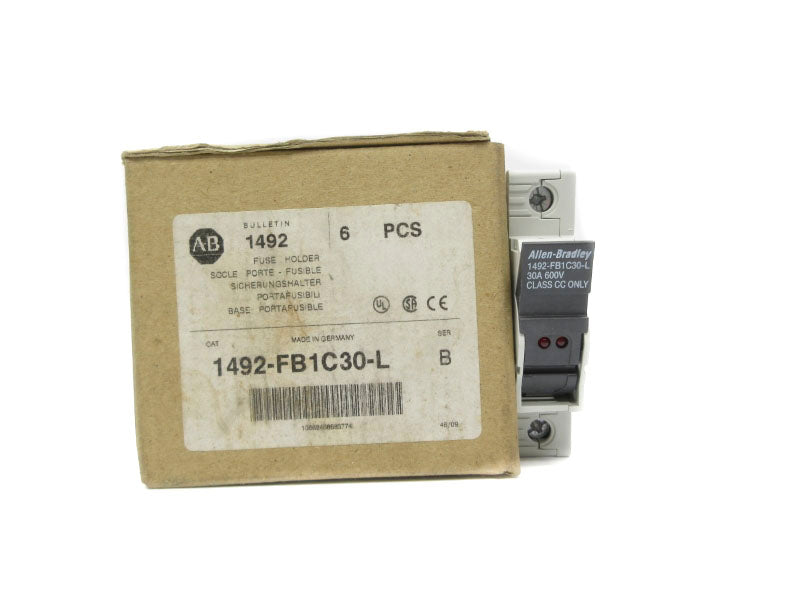 ALLEN BRADLEY 1492-FB1C30-L SER. B 600V 30A (PKG OF 6) (BR/WH) NSMP